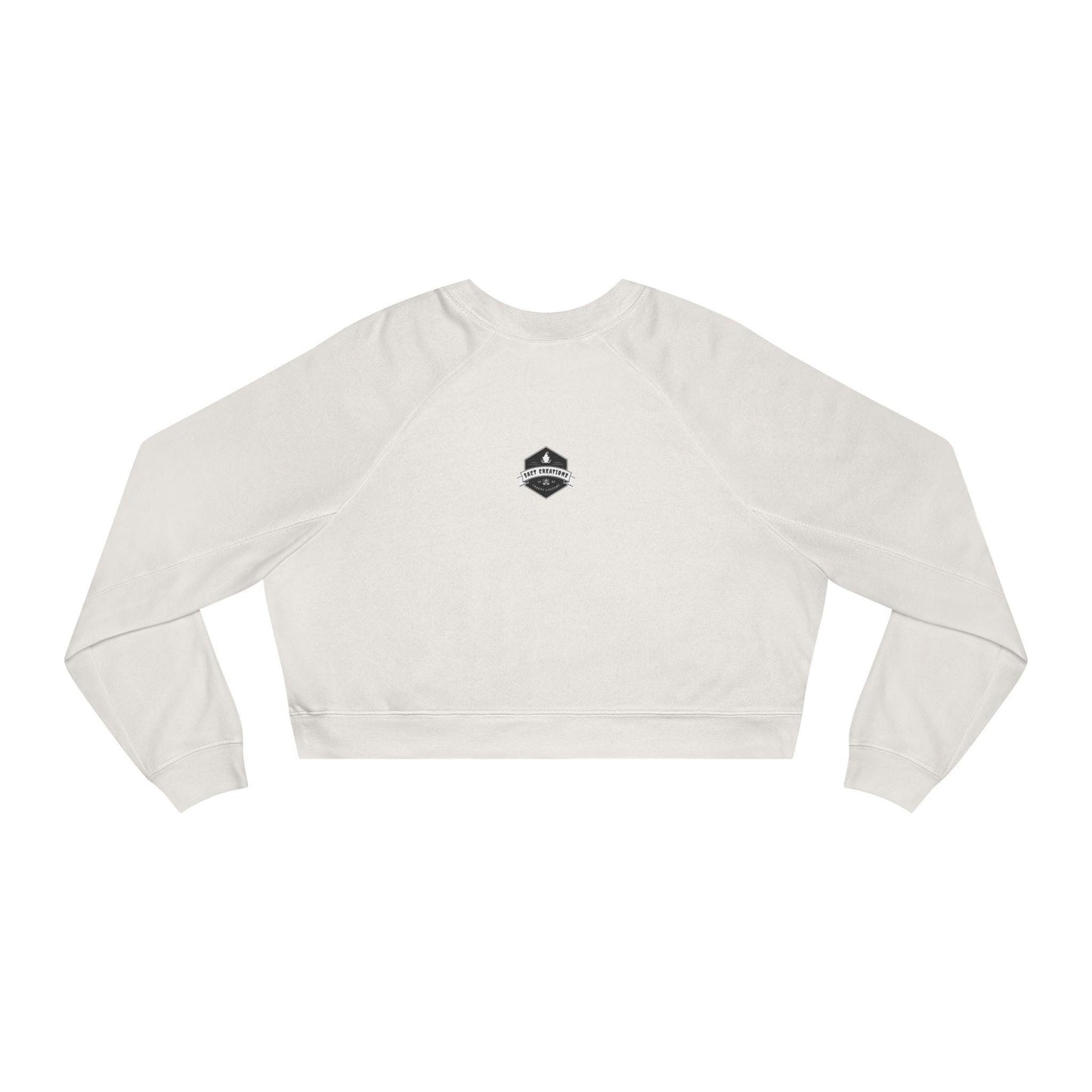 Cropped Sweatshirt, Merry Creepy Christmas Design, Fleece Pullover, Women's Holiday Apparel, Winter Jumper, Festive Crop Top, Cozy Sweater