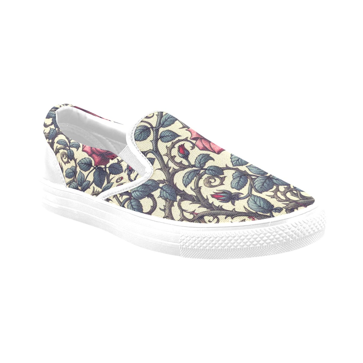 Romantic Roses Slip-on Canvas Women's Shoes
