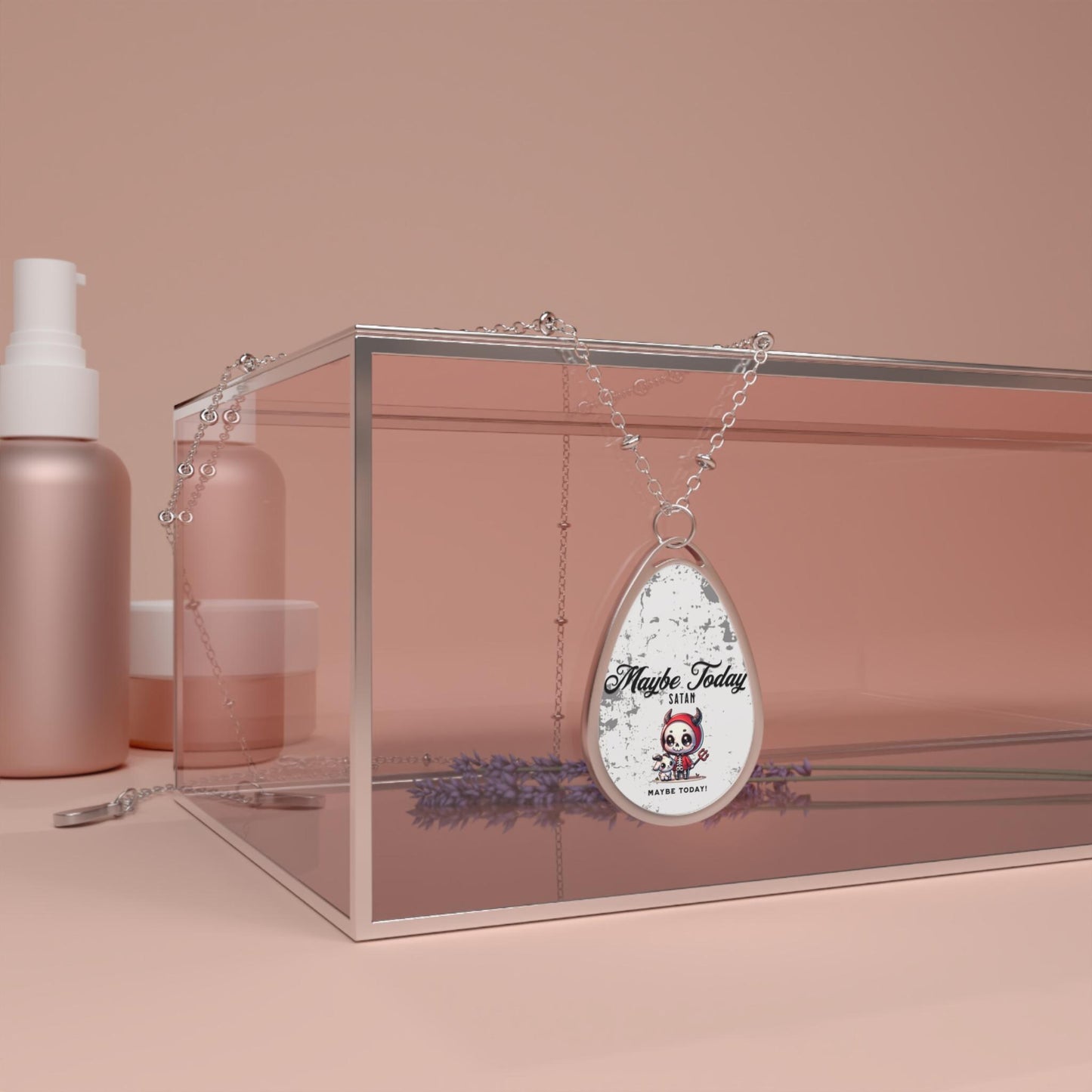 Maybe Today Satan Oval Necklace
