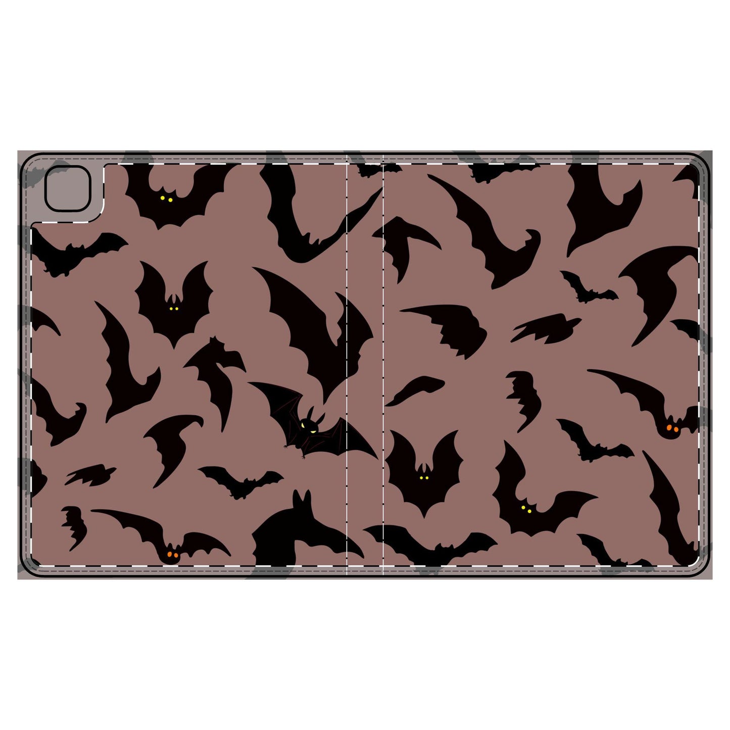 Tablet Folio Case - Pink Bats, iPad Sleeve, Tech Accessories, Halloween Tablet Cover, Goth Tablet Holder, Spooky Portfolio Case