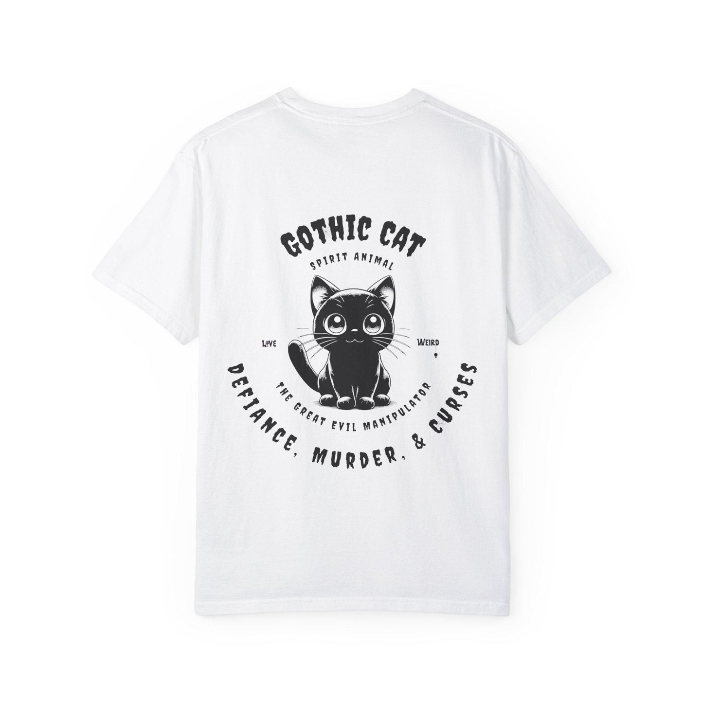 Gothic Cat T-shirt, Dark Cat Tee, Witchy Kitty Shirt, Halloween Top, Alternative Fashion