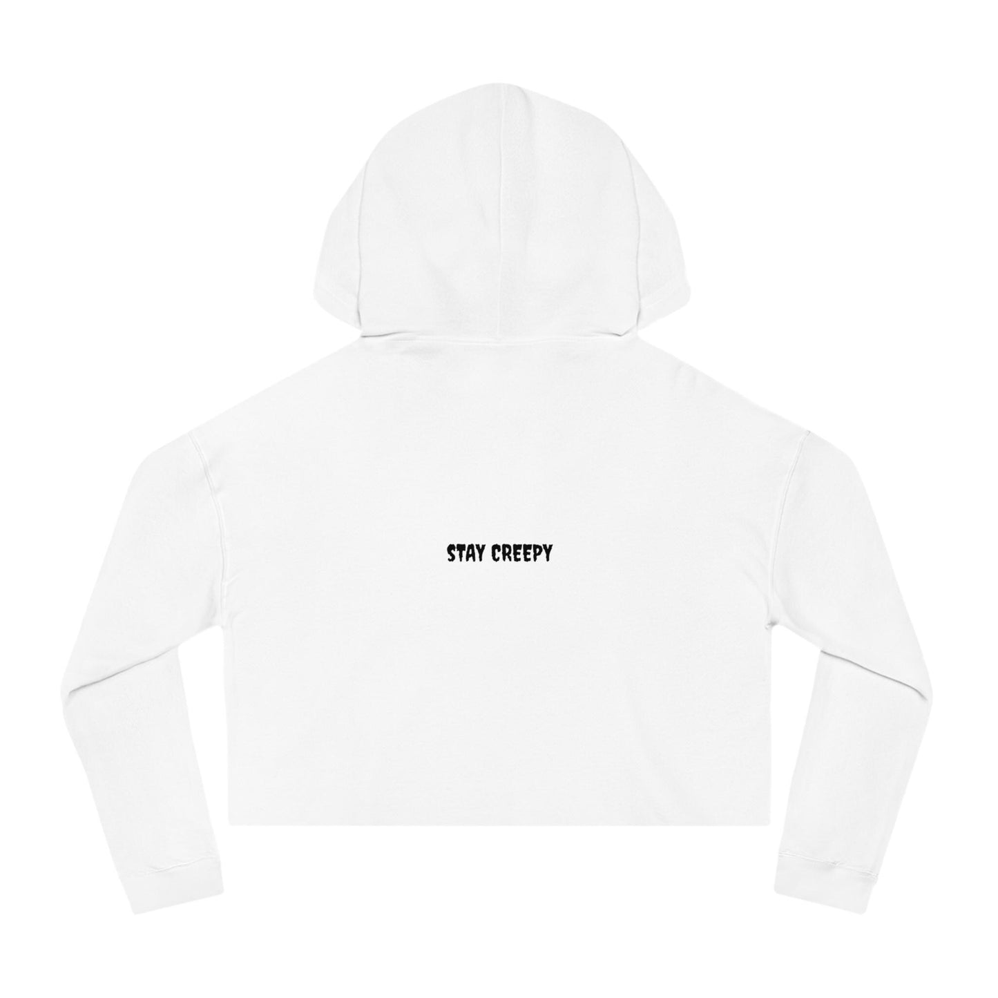 KILLER CHRISTMAS Women's Cropped Hoodie Sweatshirt, Christmas Gift, Creepy Hoodie, Horror Xmas Top, Festive Women's Clothing