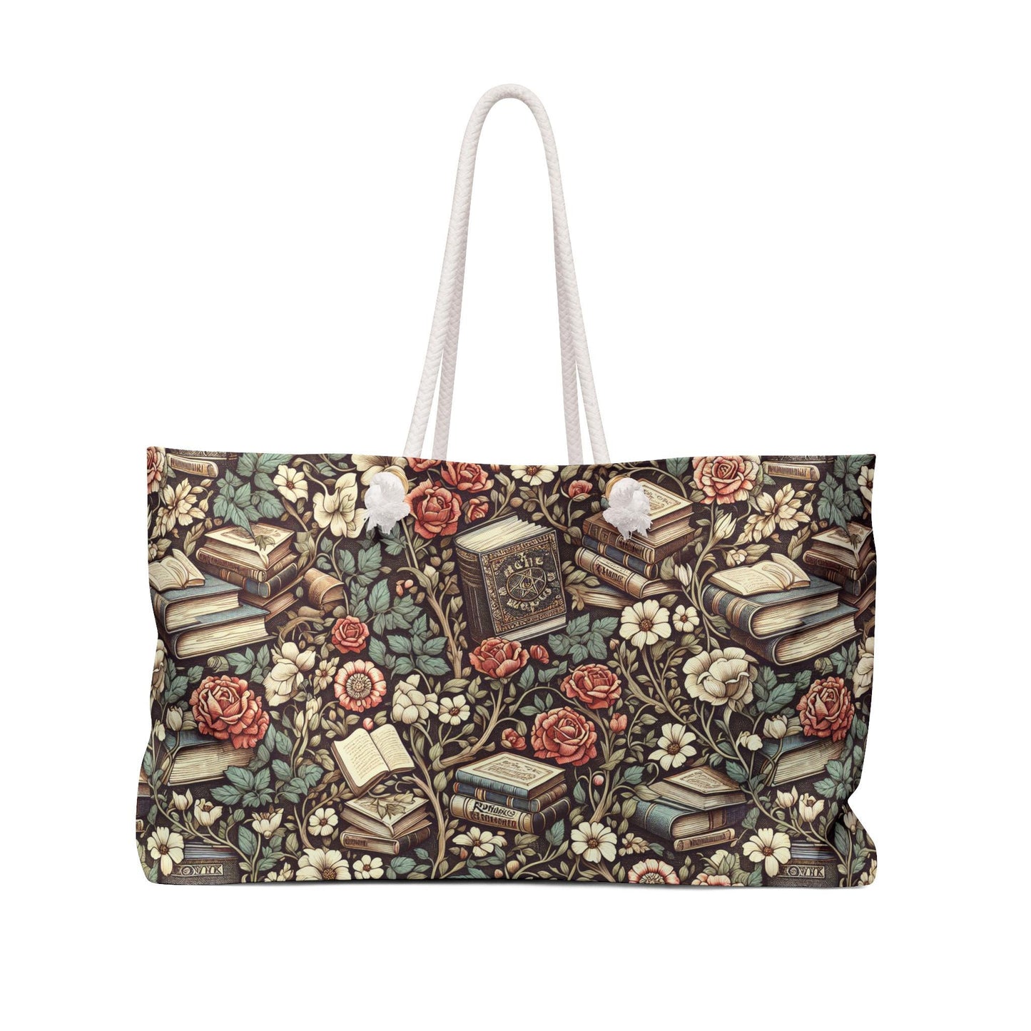 Weekender Bag, Romantic Books Design, Book Lover Gift, Literary Tote, Reading Bag, Library Bag, Travel Tote, Bookish Gift