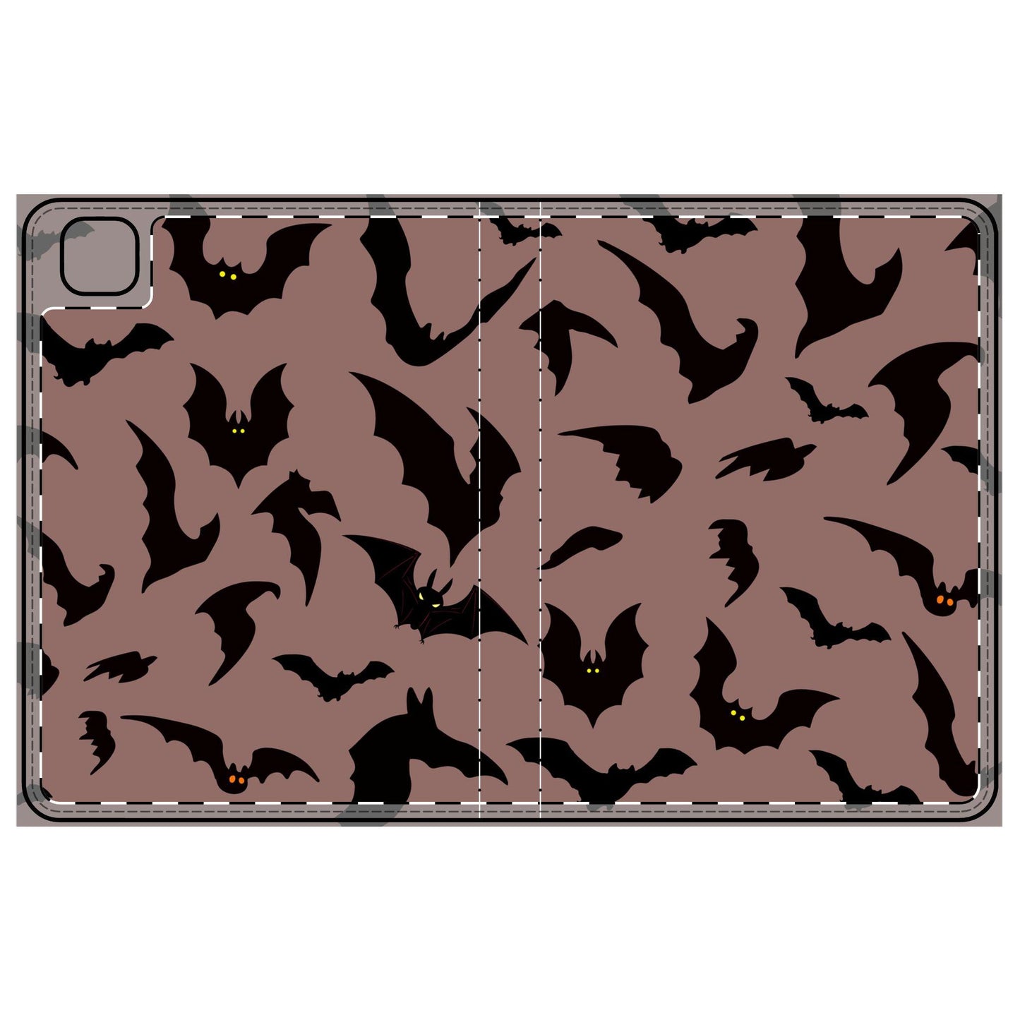 Tablet Folio Case - Pink Bats, iPad Sleeve, Tech Accessories, Halloween Tablet Cover, Goth Tablet Holder, Spooky Portfolio Case