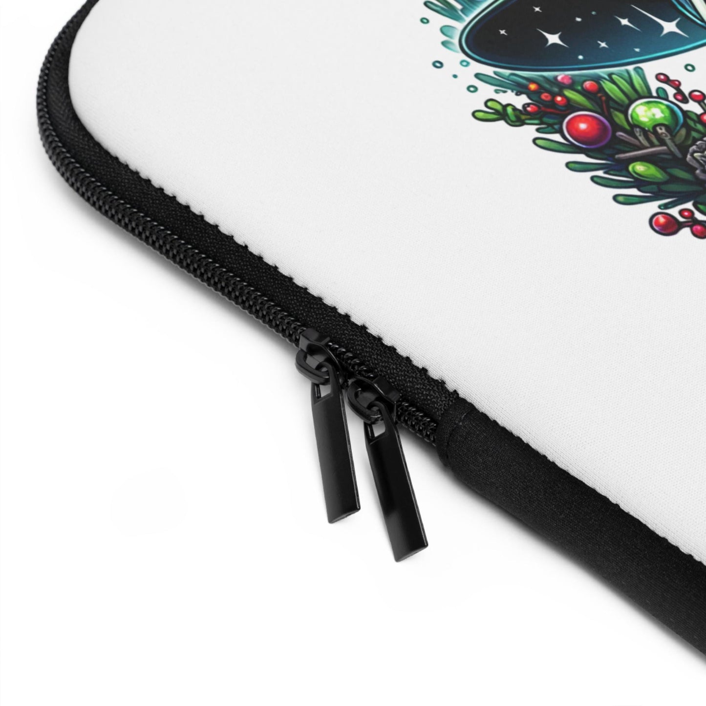 Christmas Witch Laptop Sleeve, Holiday Laptop Case, Festive Tablet Cover, Witchy Tech Accessories, Yuletide Computer Sleeve