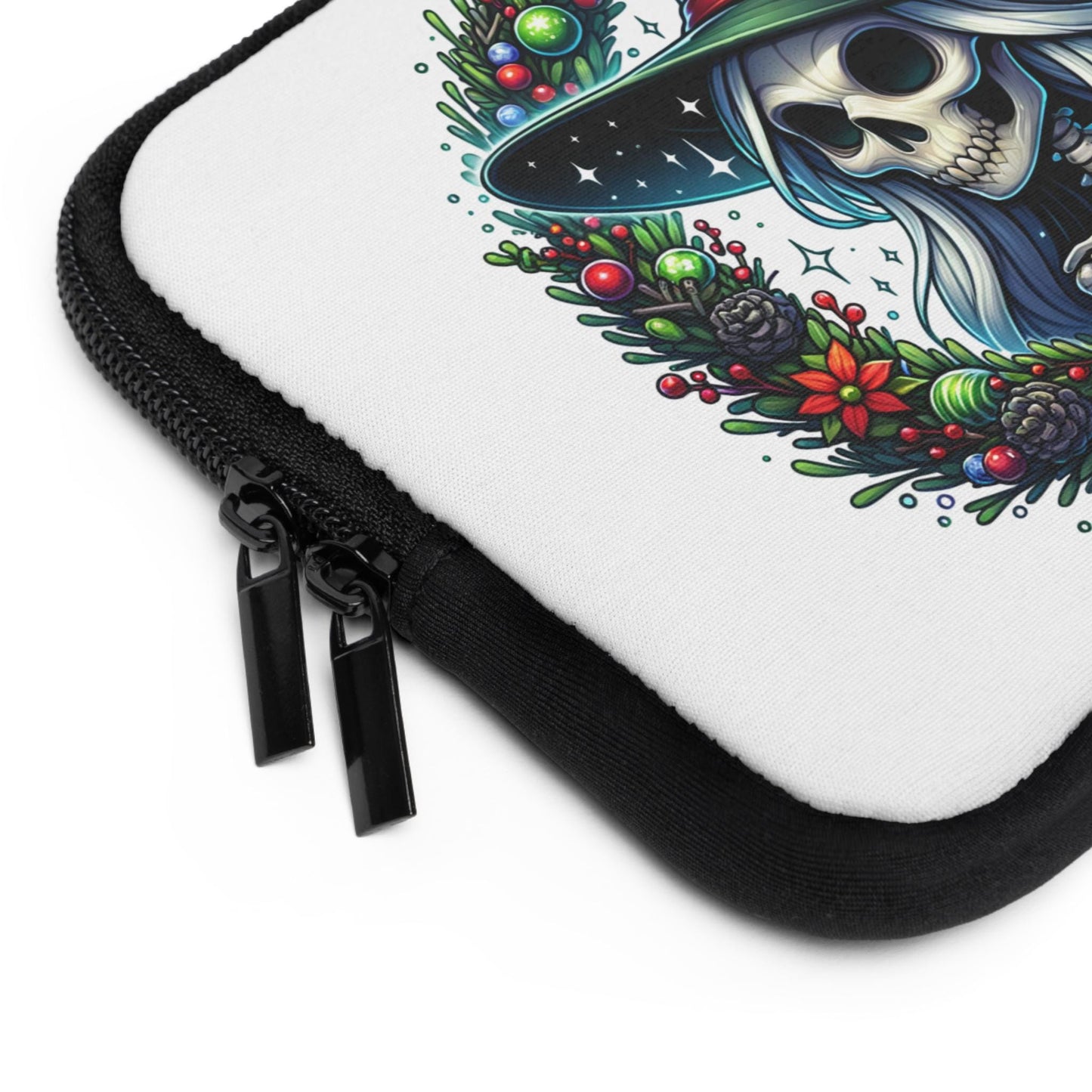 Christmas Witch Laptop Sleeve, Holiday Laptop Case, Festive Tablet Cover, Witchy Tech Accessories, Yuletide Computer Sleeve