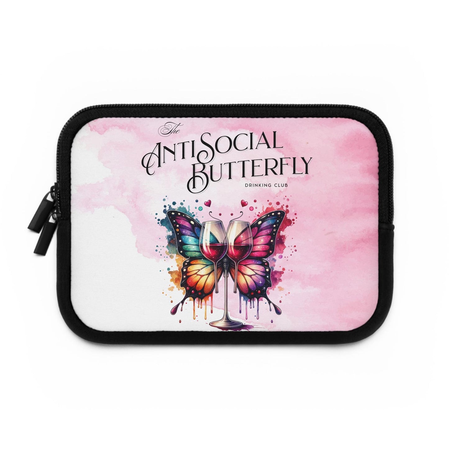Antisocial Butterfly Laptop Sleeve, Club Design, Personalized Sleeve, Protective Cover, Gift for Introvert