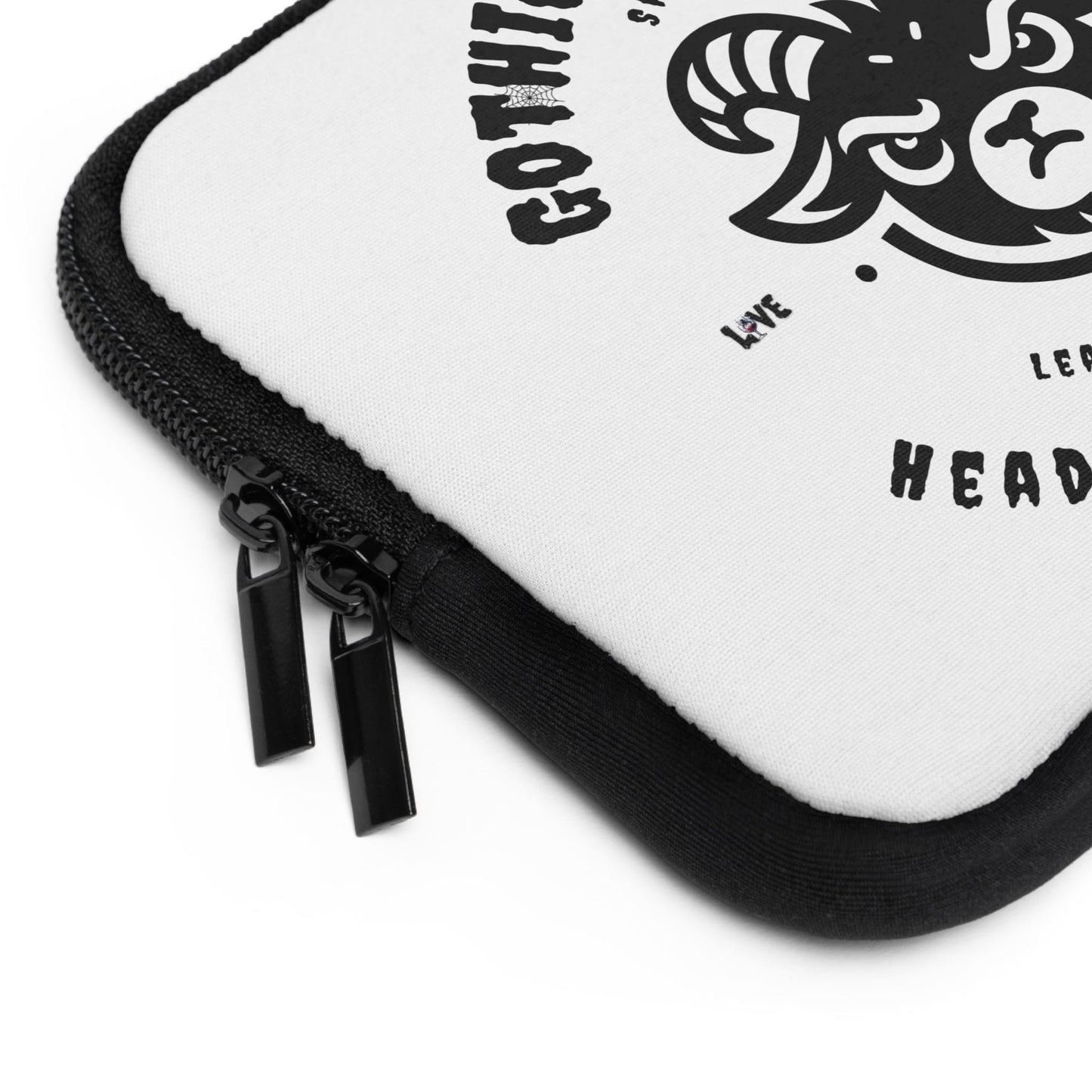 Gothic Grumpy Goat Laptop Sleeve, Protective Case, Tech Accessories, Dark Animal Print Bag, Alternative Spirit Animal, Unique Computer Cover