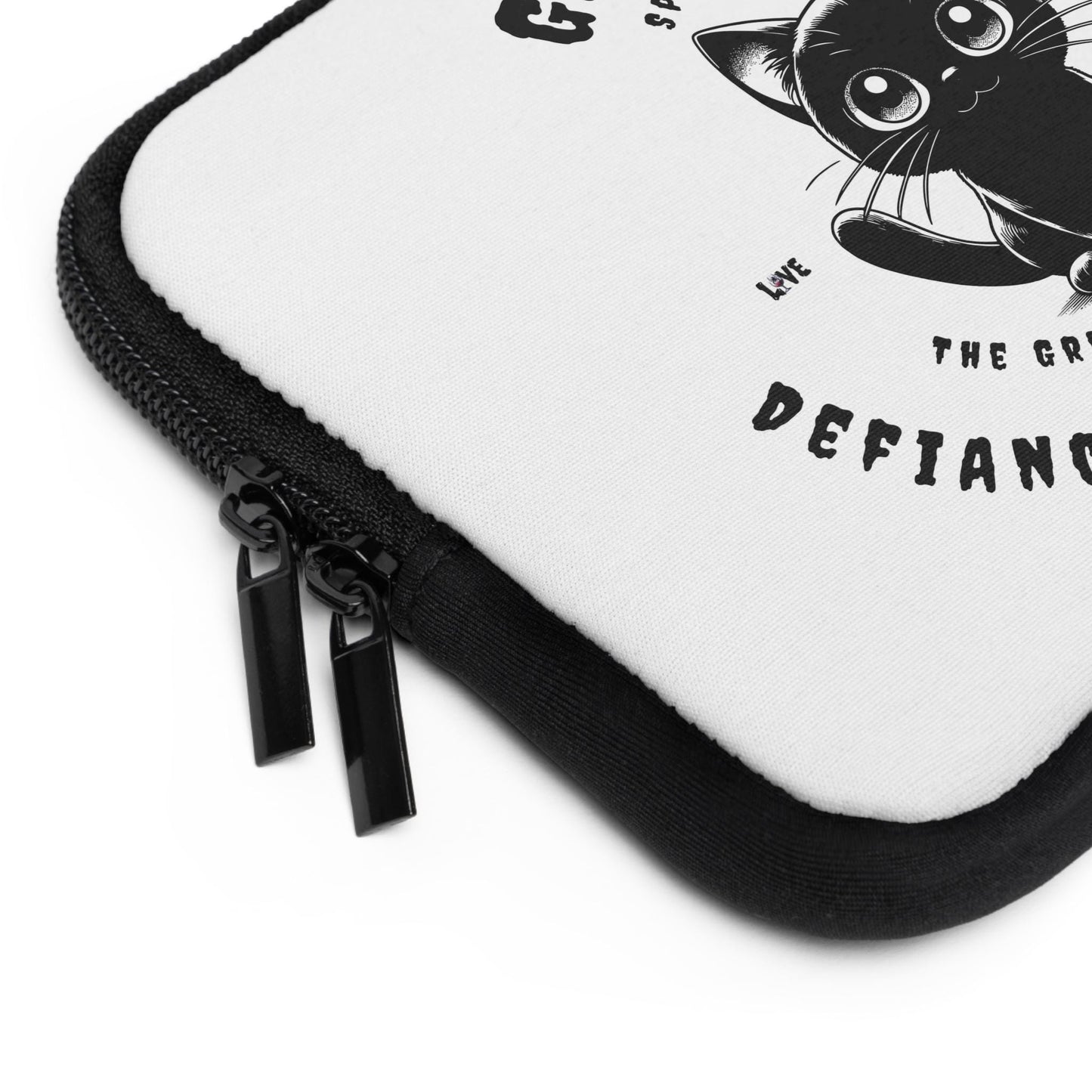 Gothic Cat Laptop Sleeve, Alternative Gothic Laptop Case, Witchy Cat Tablet Cover, Spooky Feline Macbook Sleeve, Halloween Cat Computer Bag