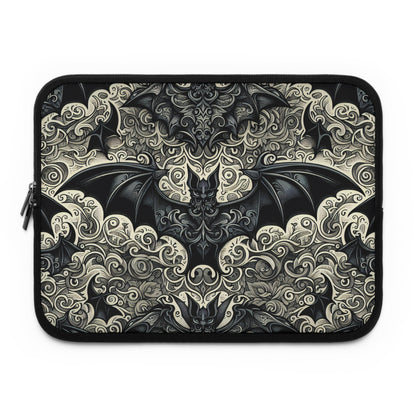 Bats Laptop Sleeve, Gothic Tech Accessories, Spooky Computer Case, Halloween Tablet Cover, Creepy Work Supplies