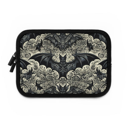 Bats Laptop Sleeve, Gothic Tech Accessories, Spooky Computer Case, Halloween Tablet Cover, Creepy Work Supplies