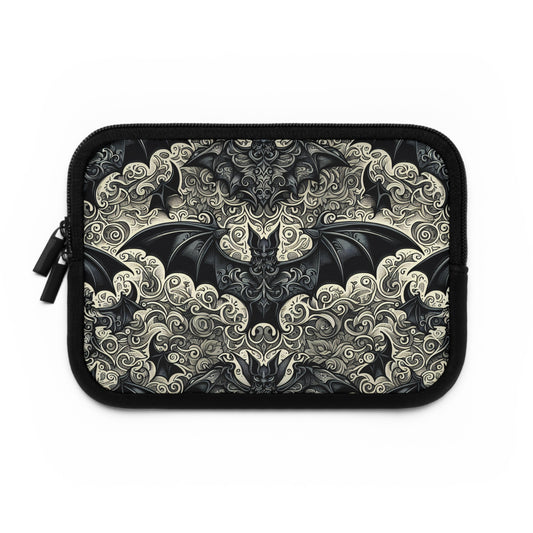 Bats Laptop Sleeve, Gothic Tech Accessories, Spooky Computer Case, Halloween Tablet Cover, Creepy Work Supplies
