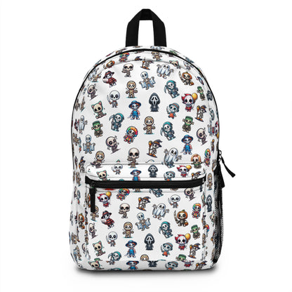 Cute Creepy Skeleton Little Skeleton Friends Dressed as Slashers and other fun Halloween costumes, Backpack, Purse, Bag, Travel Bag