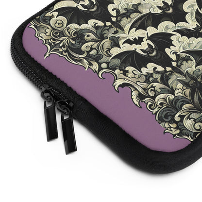 Bats Laptop Sleeve, Gothic Tech Accessories, Spooky Computer Case, Halloween Tablet Cover, Creepy Work Supplies