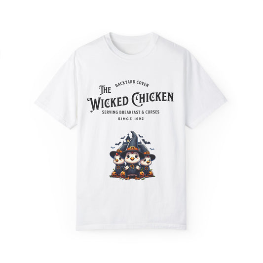 Wicked Chicken Backyard Coven - Unisex Garment-Dyed T-shirt