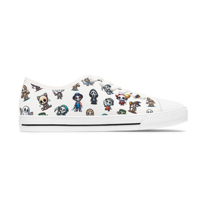 Halloween Sneakers, Skeleton Friends Shoes, Spooky Footwear, Trick or Treat, Creepy Costume Runners