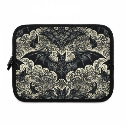 Bats Laptop Sleeve, Gothic Tech Accessories, Spooky Computer Case, Halloween Tablet Cover, Creepy Work Supplies