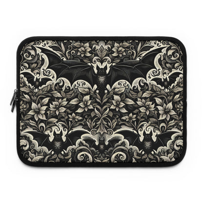 Bats Laptop Sleeve, Gothic Tech Accessories, Spooky Computer Case, Halloween Tablet Cover, Creepy Work Supplies