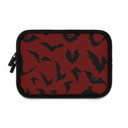 Laptop Sleeve, Gothic Bats Design, Tech Accessories, Protective Case, Unique Gifts, Halloween Laptop Cover, Floral Pattern Sleeve