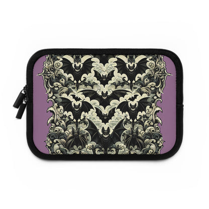 Bats Laptop Sleeve, Gothic Tech Accessories, Spooky Computer Case, Halloween Tablet Cover, Creepy Work Supplies