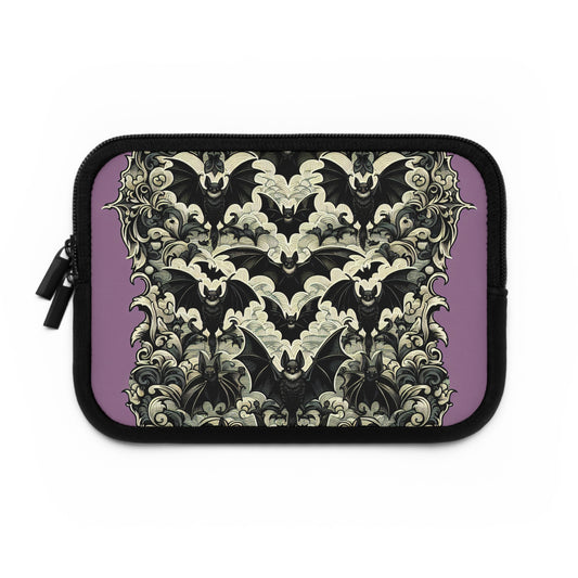 Bats Laptop Sleeve, Gothic Tech Accessories, Spooky Computer Case, Halloween Tablet Cover, Creepy Work Supplies