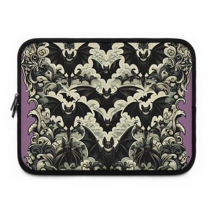 Bats Laptop Sleeve, Gothic Tech Accessories, Spooky Computer Case, Halloween Tablet Cover, Creepy Work Supplies