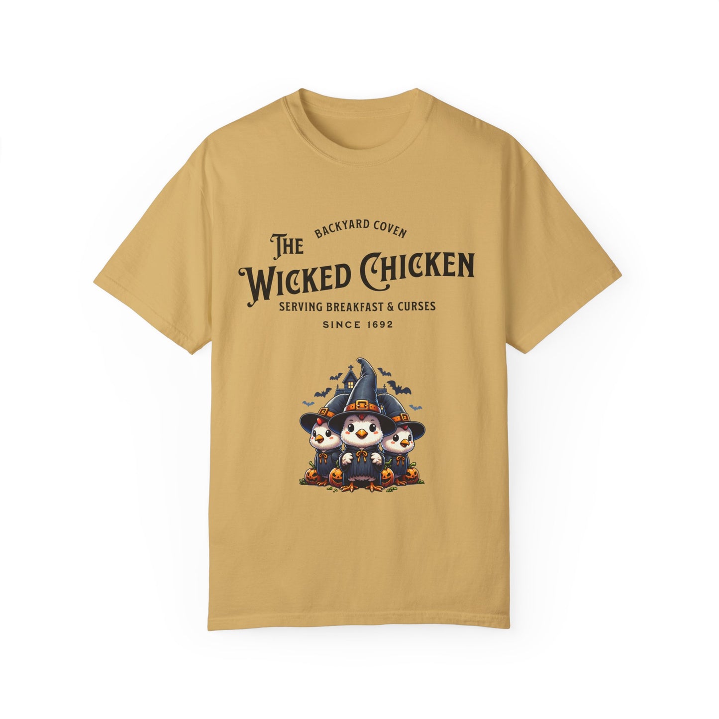 Wicked Chicken Backyard Coven - Unisex Garment-Dyed T-shirt