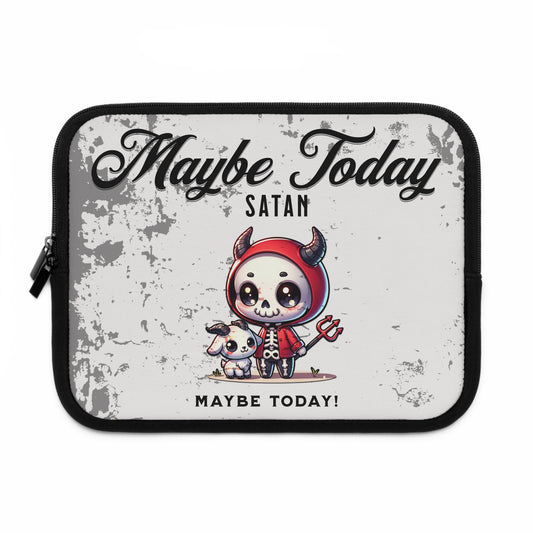 Maybe Today Satan Laptop Sleeve, Funny Devil Print Bag, Cute Computer Case, Snarky Work Accessories, Sarcastic College Student Gift