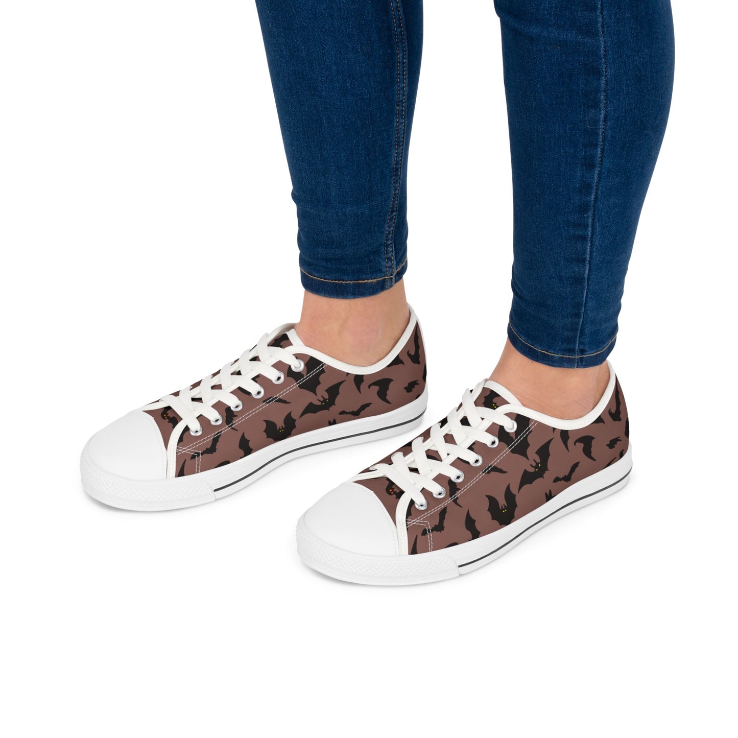 Women's Bat Sneakers PINK, Halloween Goth Shoes, Low Top Sneaker, Cute Womens Shoes, Animal Print Sneaks