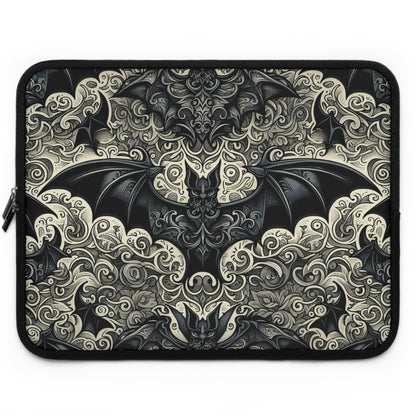 Bats Laptop Sleeve, Gothic Tech Accessories, Spooky Computer Case, Halloween Tablet Cover, Creepy Work Supplies