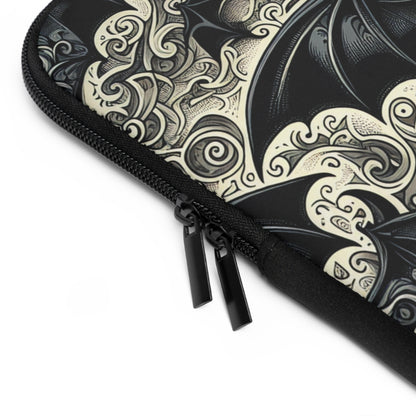 Bats Laptop Sleeve, Gothic Tech Accessories, Spooky Computer Case, Halloween Tablet Cover, Creepy Work Supplies