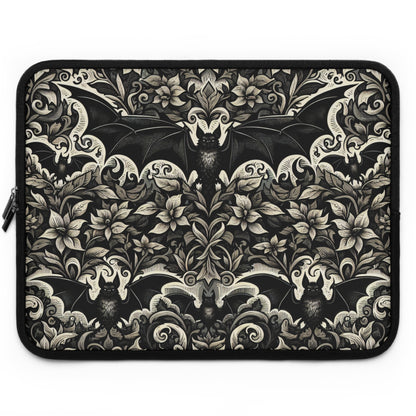 Bats Laptop Sleeve, Gothic Tech Accessories, Spooky Computer Case, Halloween Tablet Cover, Creepy Work Supplies