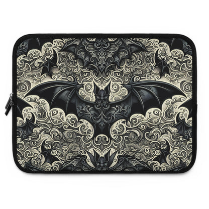 Bats Laptop Sleeve, Gothic Tech Accessories, Spooky Computer Case, Halloween Tablet Cover, Creepy Work Supplies