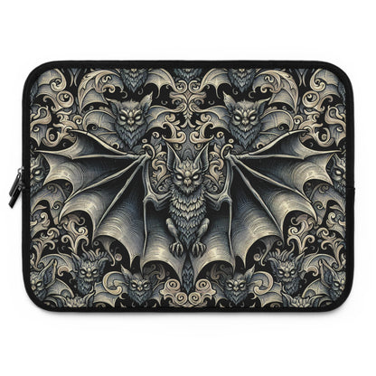Bats Laptop Sleeve, Gothic Tech Accessories, Spooky Computer Case, Halloween Tablet Cover, Creepy Work Supplies