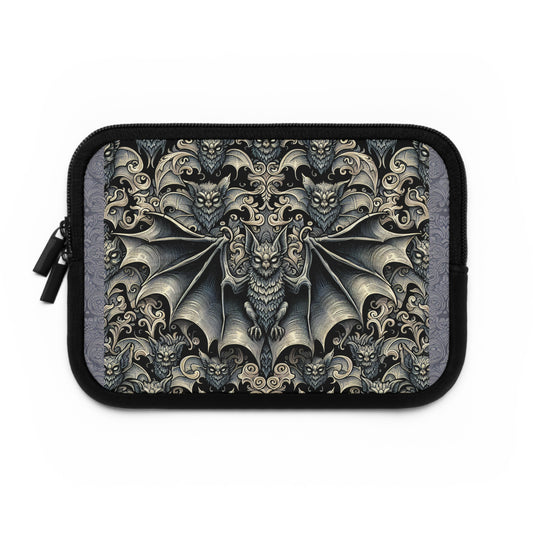 Bats Laptop Sleeve, Gothic Tech Accessories, Spooky Computer Case, Halloween Tablet Cover, Creepy Work Supplies