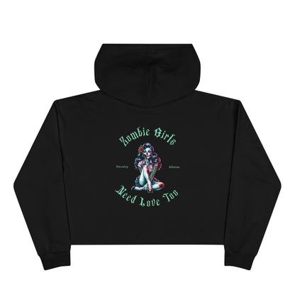 Horror Whore Crop Hoodie, Zombie Girls Edition, Zombie Girls Need Love Too, Halloween Hoodie, Scary Sweatshirt, Grunge Crop Top, Alternative
