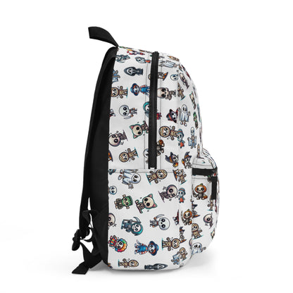 Cute Creepy Skeleton Little Skeleton Friends Dressed as Slashers and other fun Halloween costumes, Backpack, Purse, Bag, Travel Bag