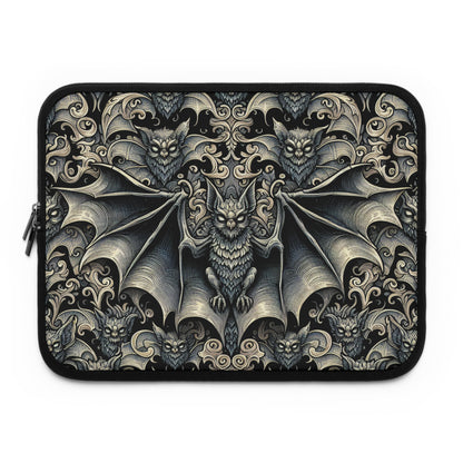 Bats Laptop Sleeve, Gothic Tech Accessories, Spooky Computer Case, Halloween Tablet Cover, Creepy Work Supplies