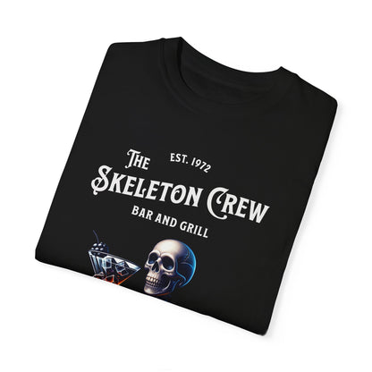 Skeleton Crew Unisex Garment-Dyed T-shirt, Funny, Dark Humor Tee, Trendy Graphic Top
