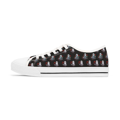 Ghost Friends High Tops, Spooky Romantic Sneakers, Women's Halloween Shoes, Cute Gothic Footwear, Haunted Love Sneakers