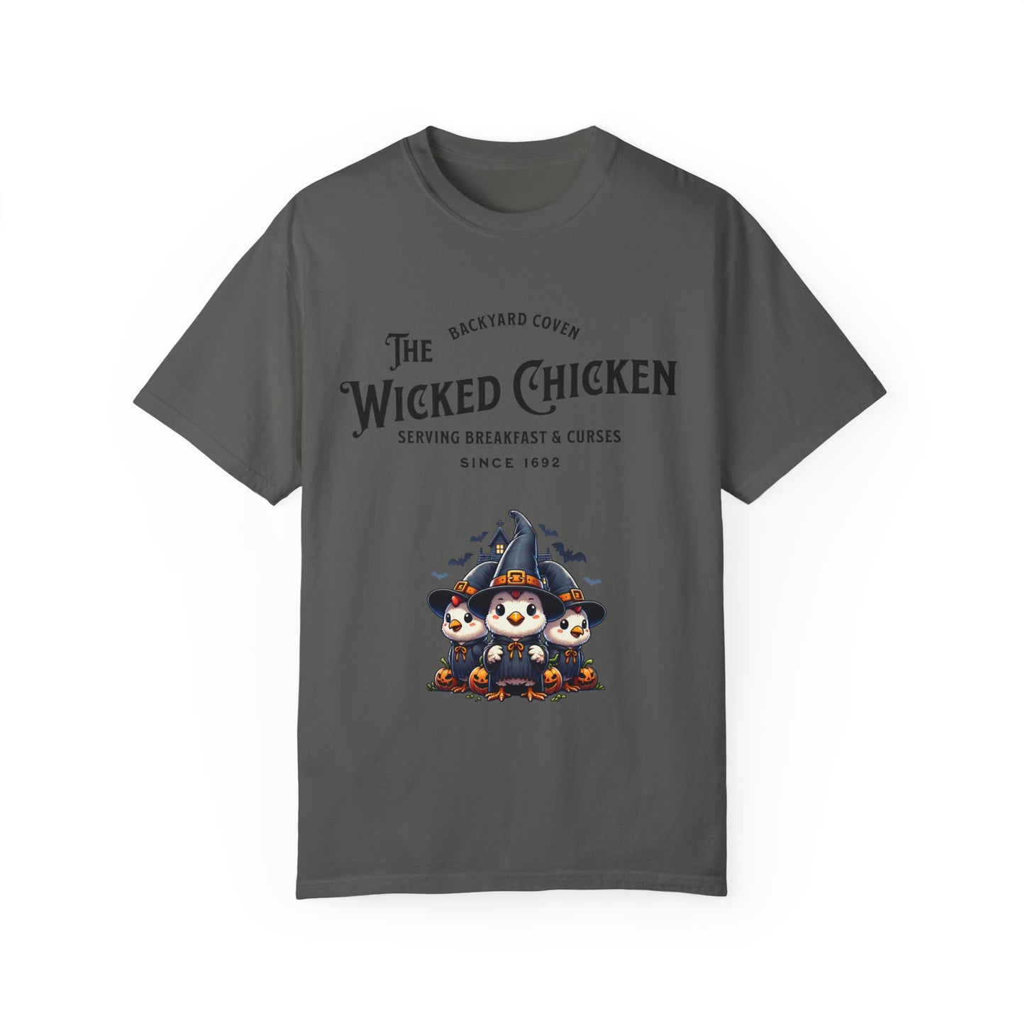 Wicked Chicken Backyard Coven - Unisex Garment-Dyed T-shirt