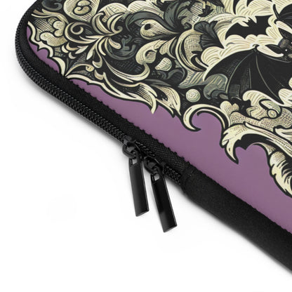Bats Laptop Sleeve, Gothic Tech Accessories, Spooky Computer Case, Halloween Tablet Cover, Creepy Work Supplies