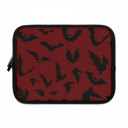 Laptop Sleeve, Gothic Bats Design, Tech Accessories, Protective Case, Unique Gifts, Halloween Laptop Cover, Floral Pattern Sleeve