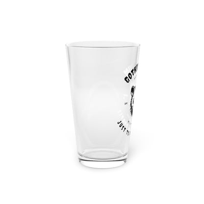 Gothic Possum Pint Glass, Fun Gift for Animal Lovers, Unique Drinkware for Parties, Perfect for Halloween, or Everyday Use