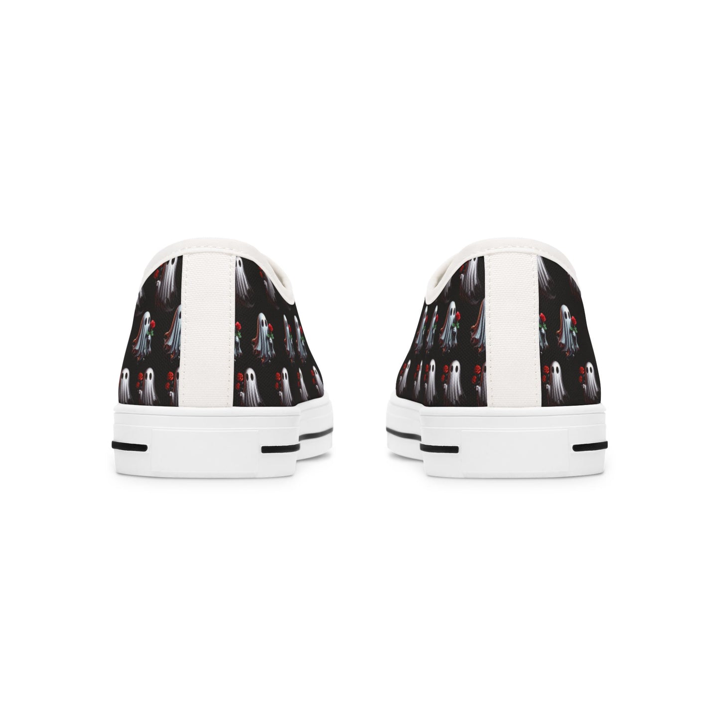 Ghost Friends High Tops, Spooky Romantic Sneakers, Women's Halloween Shoes, Cute Gothic Footwear, Haunted Love Sneakers