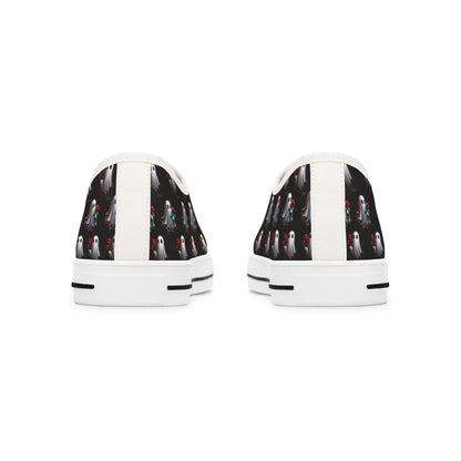Ghost Friends High Tops, Spooky Romantic Sneakers, Women's Halloween Shoes, Cute Gothic Footwear, Haunted Love Sneakers
