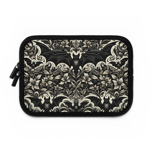 Bats Laptop Sleeve, Gothic Tech Accessories, Spooky Computer Case, Halloween Tablet Cover, Creepy Work Supplies