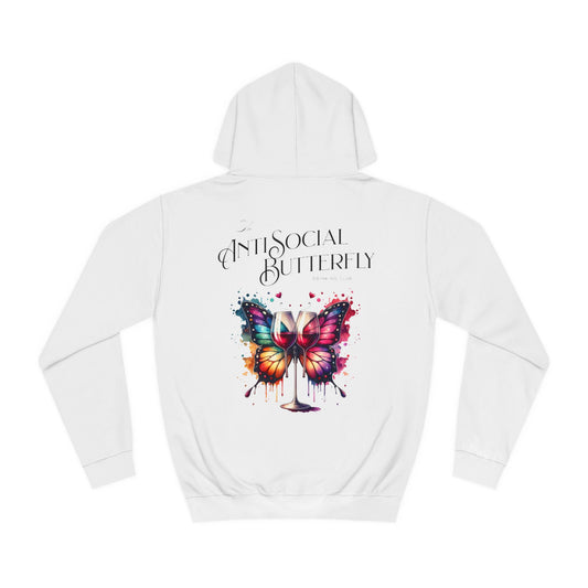 AntiSocial Butterfly Drinking Club - Unisex College Hoodie