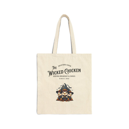 Wicked Chicken Backyard Coven - Cotton Canvas Tote Bag