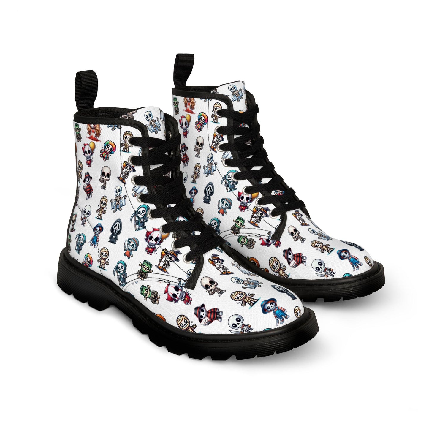 Halloween Boots, Skeleton Friends in Costume as Slashers and Creepers, Spooky Footwear, Creepy Costume, Funny fun & cute, Halloween